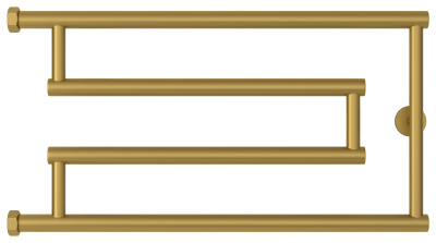 Сунержа High-Tech model "G+" Водяной полотенцесушитель 320х650 032-4051-3265 Матовое золото от интернет-магазина Purezza 