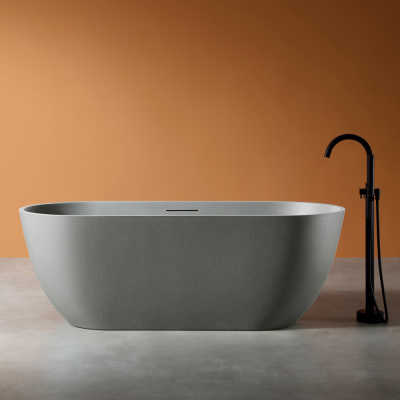 ABBER Frankfurt Ванна из искусственного камня 170х75х60 AM9941MLG Светло-серый матовый от интернет-магазина Purezza 