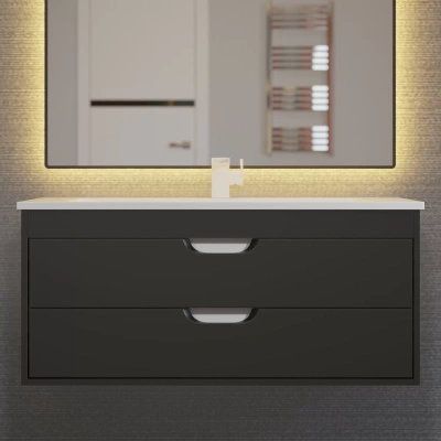 Uperwood Modul Тумба под раковину для ванной (100 см, подвесная) 2930205155 Черный от интернет-магазина Purezza 