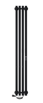 INDIGO Style 4 PRO Полотенцесушитель электрический 1200х180 LSPRE120-18BRRt Черный муар от интернет-магазина Purezza 
