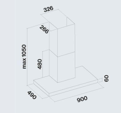FALMEC PLANE STEEL 90 PLUS 900 мм STRIP LED Настенная вытяжка 90 см, CPLN90.E23P2#EUI490F от интернет-магазина Purezza 