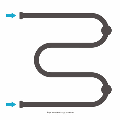 Сунержа М-образный Водяной полотенцесушитель 500х500 00-0007-5050 от интернет-магазина Purezza 