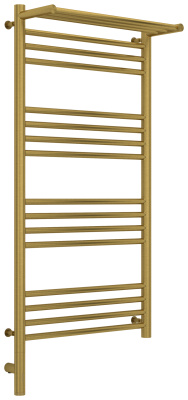 Сунержа Богема с полкой 3.0 Электрический полотенцесушитель 1000х500 Состаренная латунь от интернет-магазина Purezza 