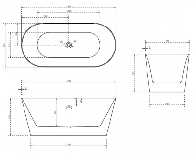 ABBER Акриловая ванна 150x70x60 AB9222-1.5 от интернет-магазина Purezza 