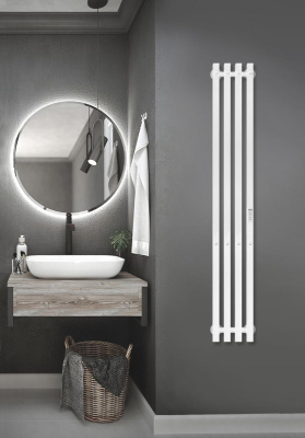 INDIGO Style 4 PRO Полотенцесушитель электрический 1200х180 LSPRE120-18WMRt Матовый белый от интернет-магазина Purezza 