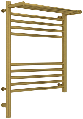 Сунержа Богема с полкой 3.0 Электрический полотенцесушитель 600х500 Состаренная латунь от интернет-магазина Purezza 