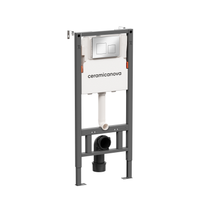 Ceramicanova Balance Система инсталляции для унитазов с кнопкой смыва Square CN121002CH от интернет-магазина Purezza 