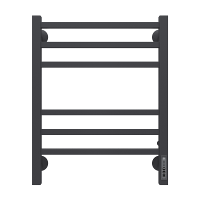 Terminus Ватикан П6 Электрический полотенцесушитель 600х450 4670078527516 Матовый черный от интернет-магазина Purezza 