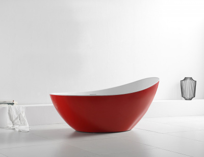 ABBER Акриловая ванна 184x79x77 AB9233R Красный от интернет-магазина Purezza 