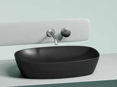 Ceramicanova Element Умывальник накладная чаша овальная 60х38 CN6049MB Черный матовый от интернет-магазина Purezza 