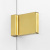New Trendy AVEXA GOLD BRUSHED Стеклянная шторка на ванну, профиль брашированное золото, стекло прозрачное, толщина стекла 6 мм, косой кронштейн от интернет-магазина Purezza 