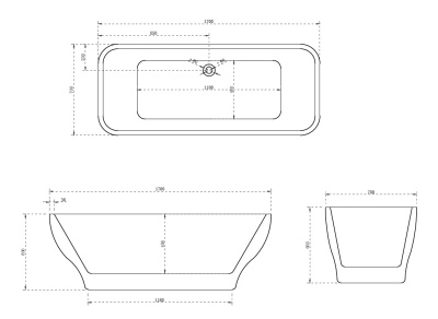 ABBER Акриловая ванна 170x70x60 AB9220 от интернет-магазина Purezza 