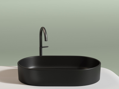 Ceramicanova Element Умывальник чаша накладная овальная 60.8х38.5 CN6048MB Черный матовый от интернет-магазина Purezza 