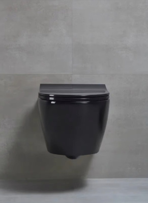 beWash Bogen Унитаз подвесной безободковый с функцией биде 88303606 Черный  от интернет-магазина Purezza 