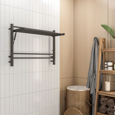 Terminus Горизонт П8 Электрический полотенцесушитель 600х800 4670078543608 Черный муар от интернет-магазина Purezza 