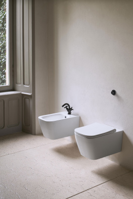 GSI NUBES Унитаз подвесной безободковый 9615FR511 Белый глянцевый от интернет-магазина Purezza 