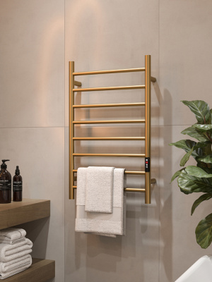 Maxonor IDEAL Электрический полотенцесушитель 800х500 PL-TRE10SS8-6 (50) Матовое золото от интернет-магазина Purezza 