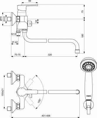 Ideal Standard BA379AA VIDIMA UNO Промо-комплект, состоящий из BA234AA + BA240AA + BA196AA от интернет-магазина Purezza 