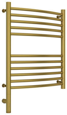 Сунержа Богема 3.0 выгнутая Электрический полотенцесушитель 600х500 Состаренная латунь от интернет-магазина Purezza 