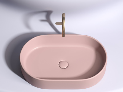 Ceramicanova Element Умывальник чаша накладная овальная 60.8х38.5 CN6048MP Матовый розовый от интернет-магазина Purezza 