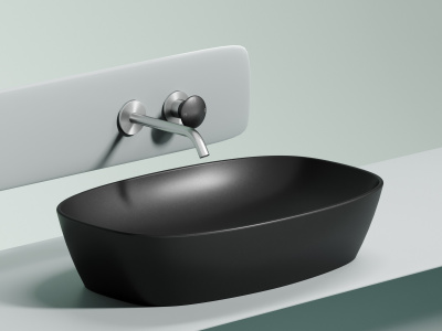 Ceramicanova Element Умывальник накладная чаша овальная 60х38 CN6049MB Черный матовый от интернет-магазина Purezza 
