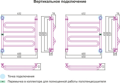 Сунержа Элегия Водяной полотенцесушитель 600х600 17-0105-6060 Черный от интернет-магазина Purezza 