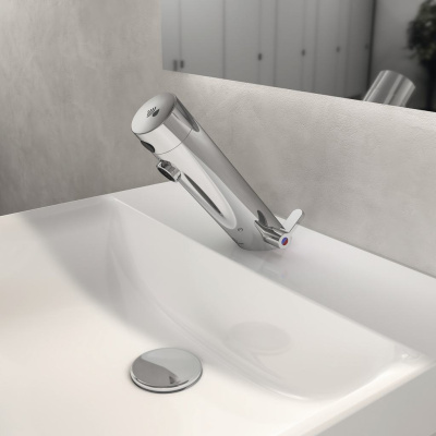 Ideal Standard SENSORFLOW Электронный смеситель для умывальника (со смешиванием), работа от сети A7558AA от интернет-магазина Purezza 