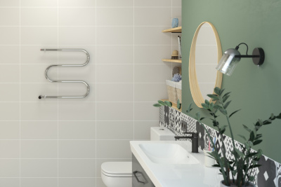 Стилье М-образный Электрический полотенцесушитель 500х500 (53 Вт) 00503-5050 от интернет-магазина Purezza 