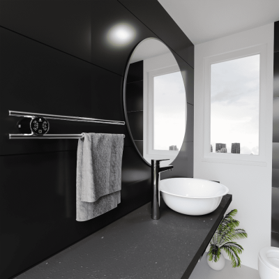 Terminus Полка Электро П2 КРУГ Электрический полотенцесушитель 90х500 4670078537737 Нержавеющая сталь от интернет-магазина Purezza 