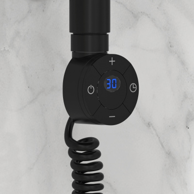 Стилье Формат 12 Электрический полотенцесушитель 600х400 Матовый черный от интернет-магазина Purezza 