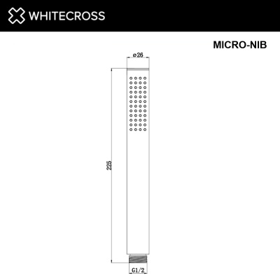 Whitecross Душевая лейка MICRO-NIB Брашированный никель от интернет-магазина Purezza 