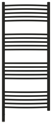 Сунержа Богема 3.0 выгнутая Электрический полотенцесушитель 1200х500 Матовый черный от интернет-магазина Purezza 