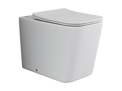 Ceramicanova Cubic Rimless Напольный приставной унитаз CN1809 Белый от интернет-магазина Purezza 