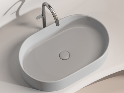 Ceramicanova Element Умывальник чаша накладная овальная 60.8х38.5 CN6048MSG Серый матовый от интернет-магазина Purezza 