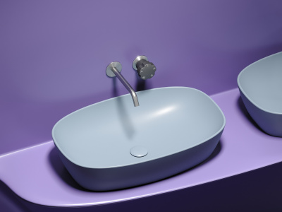 Ceramicanova Element Умывальник накладная чаша овальная 60х38 CN6049MHL Серо-голубой матовый от интернет-магазина Purezza 
