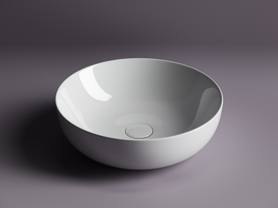 Ceramicanova Element Умывальник чаша накладная круглая 42х42 CN5024 Белый от интернет-магазина Purezza 