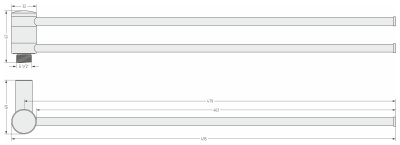 Сунержа Полотенцедержатель 360 L 500 30-2003-0500 Матовый белый от интернет-магазина Purezza 