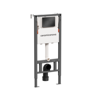 Ceramicanova Balance Система инсталляции для унитазов с кнопкой смыва Square, черная матовая CN121002MB от интернет-магазина Purezza 