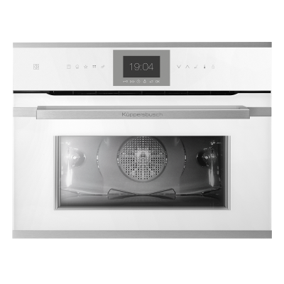 Kuppersbusch Компактный духовой шкаф с паром белый CBD 6550.0 W1 Stainless steel от интернет-магазина Purezza 
