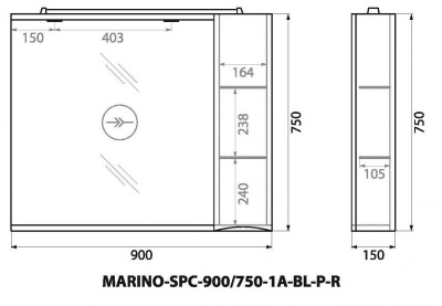 Belbagno MARINO-SPC-900/750-1A-BL-P   9075  - Purezza 