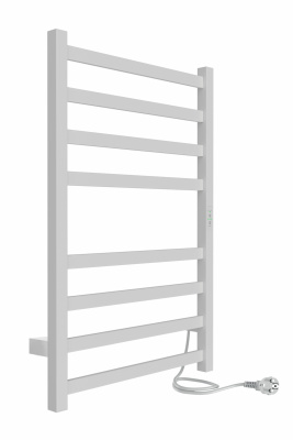 INDIGO Oktava Slim 3 Электрический полотенцесушитель 800х500 LСLOKS3E80-50WMRt Матовый белый от интернет-магазина Purezza 