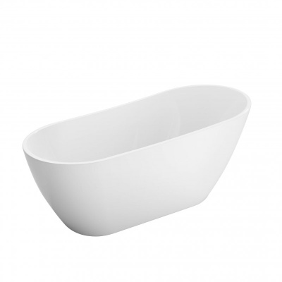 Belbagno Полукруглая акриловая ванна в комплекте со сливом-переливом 170x80x72 BB704-1700-800-K от интернет-магазина Purezza 