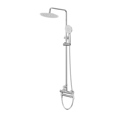 Belbagno UNIQUE Душевая стойка со смесителем и изливом, верхним и ручным душем UNIQUE-VSCM-CRM от интернет-магазина Purezza 
