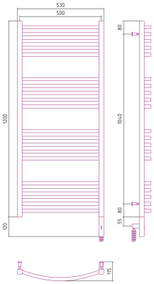 Сунержа Аркус 3.0 Электрический полотенцесушитель 1200х600 Белый от интернет-магазина Purezza 