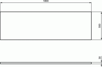Ideal Standard I.LIFE Фронтальная панель 180x55 для прямоугольной ванны (T476201, T476401) T478601 Белый от интернет-магазина Purezza 