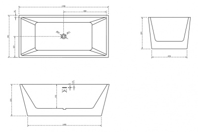 ABBER Акриловая ванна 170x80x60 AB9224-1.7 от интернет-магазина Purezza 