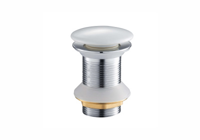 Aquatek AQ6006CW сливной набор для раковины Push-open без перелива, крышка белая, керамическая от интернет-магазина Purezza 