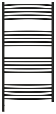 Сунержа Богема 3.0 выгнутая Электрический полотенцесушитель 1200х600 Матовый черный от интернет-магазина Purezza 