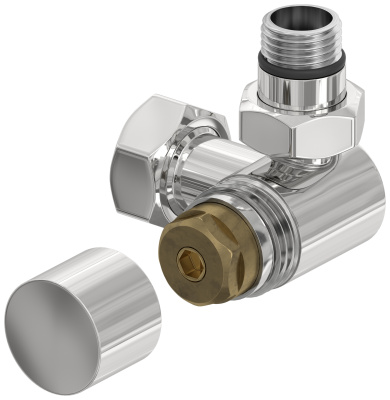 Сунержа Вентиль 3D правый (под шестигранник) G 1/2" НР х G 3/4" НГ 00-1407-1234 от интернет-магазина Purezza 