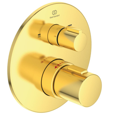 Ideal Standard CERATHERM Т100 Встраиваемый смеситель термостатический для душа A5814A2 Золото от интернет-магазина Purezza 